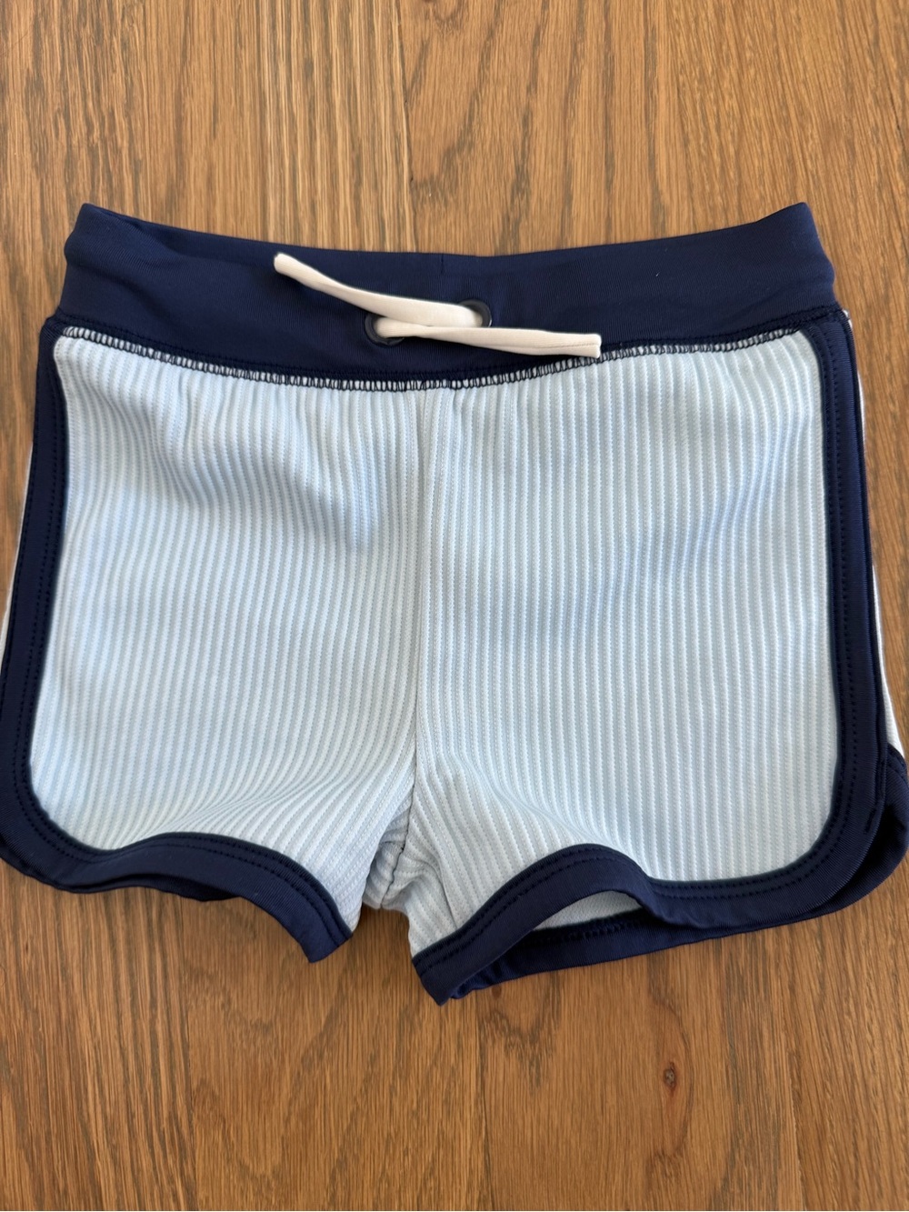 Cat & Jack Light Blue Swim Shorts with Navy Trim